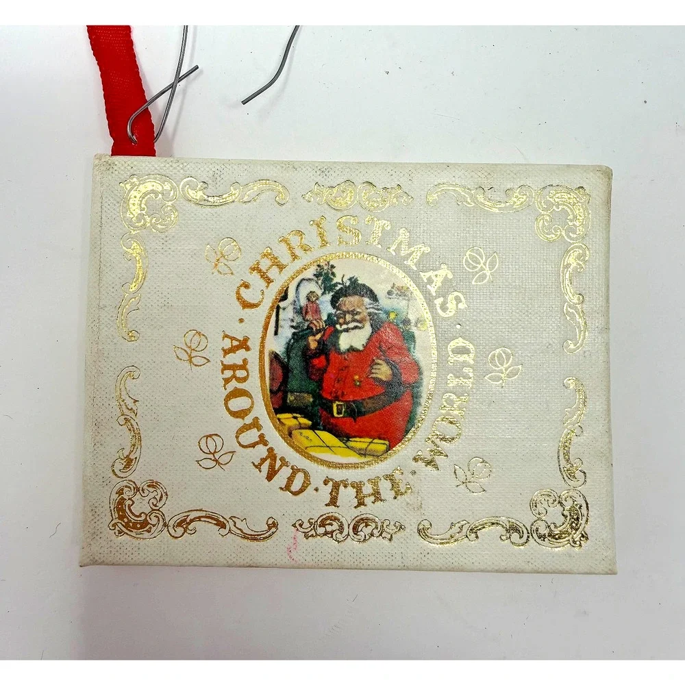 Kurt S Adler Christmas Around the World Miniature Book Ornament Santa 1979